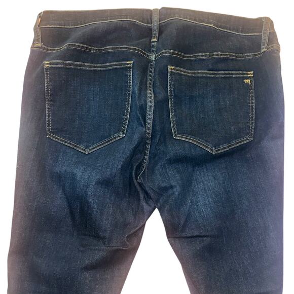 Madewell Maternity Skinny Jeans Size 33(size 12) Dark Wash Over-Belly Panel - Picture 2 of 5